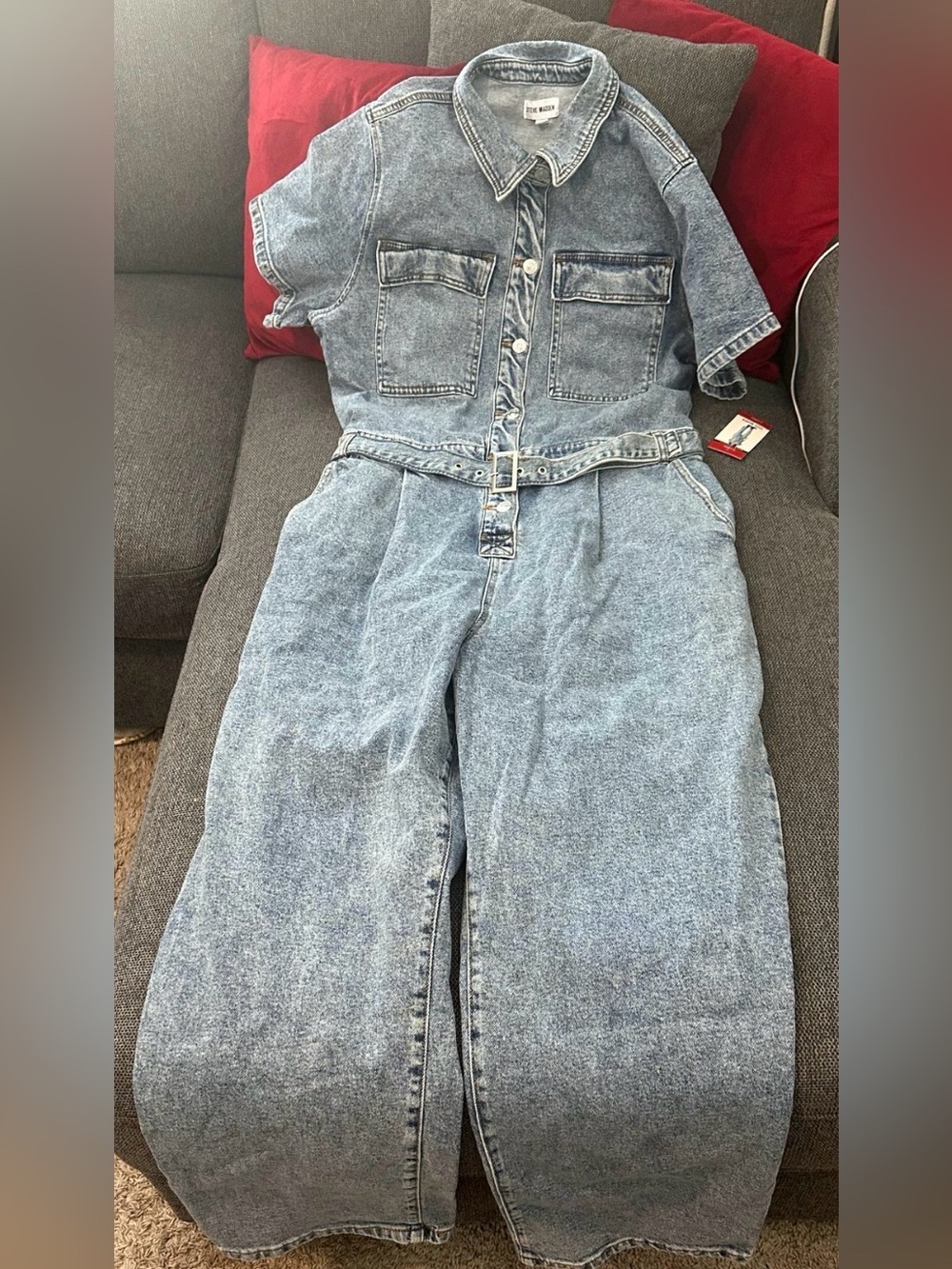 Steve Madden Denim Jumpsuit NWT XXL | Medium Wash Utility One-Piece